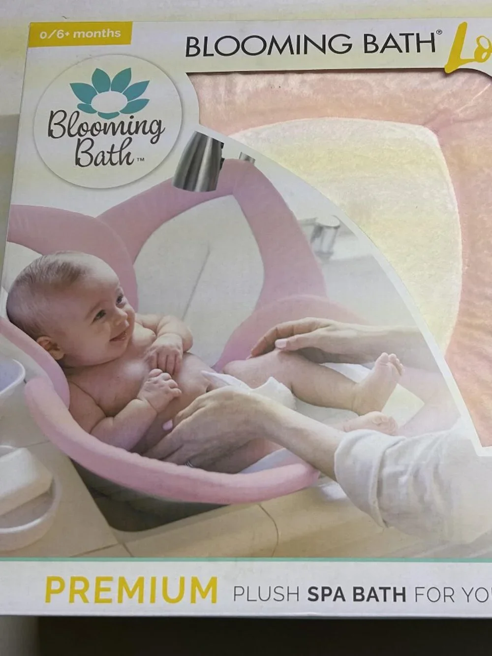 Blooming Baby Bath Lotus Pink White Gray flower mat infant plush spa